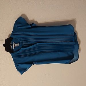 H&M XS Teal flutter sleeve blouse